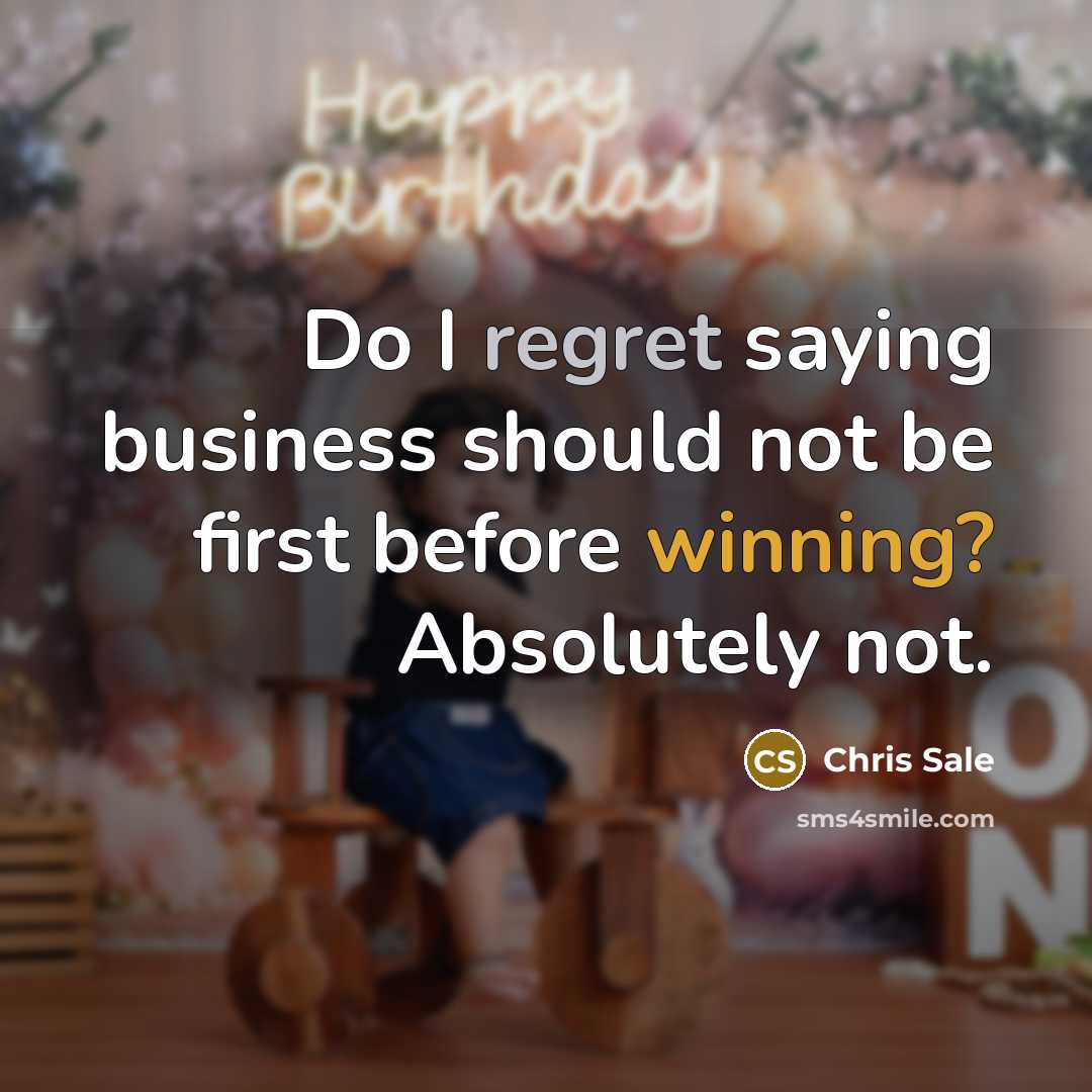 “Do I regret saying business should not be first before…” quote by Chris Sale