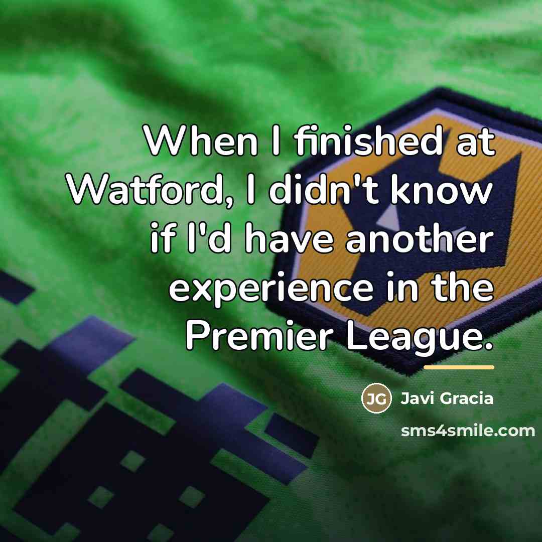 “When I finished at Watford, I didn't know if I'd…” quote by Javi Gracia