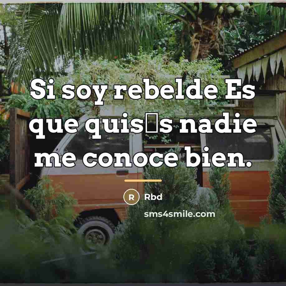 “Si soy rebelde Es que quis�s nadie me conoce bien.…” quote by Rbd