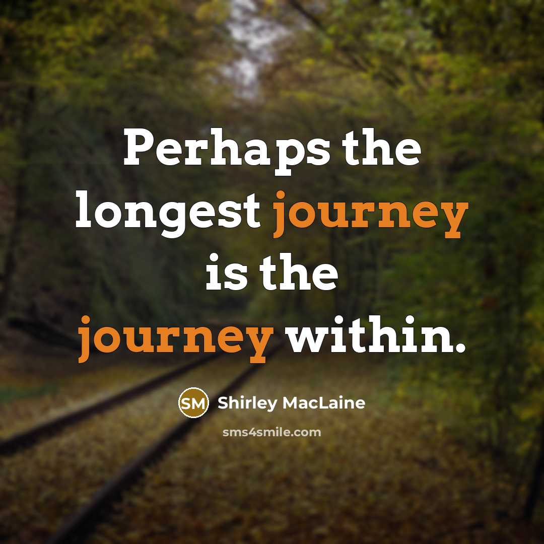 “Perhaps the longest journey is the journey within.…” quote by Shirley MacLaine