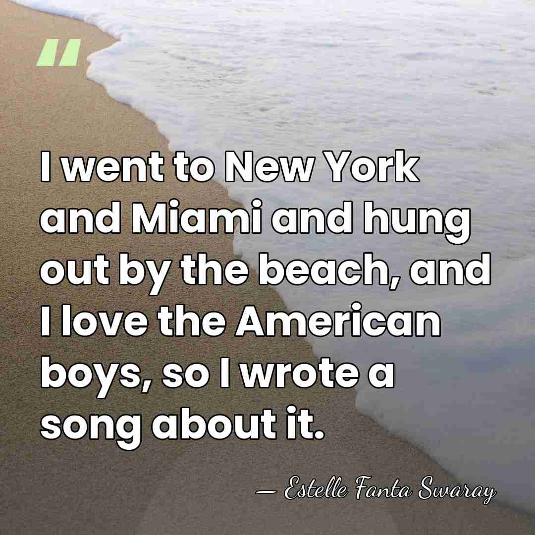 I went to New York and Miami and hung out by the&hellip; - Estelle Fanta Swaray