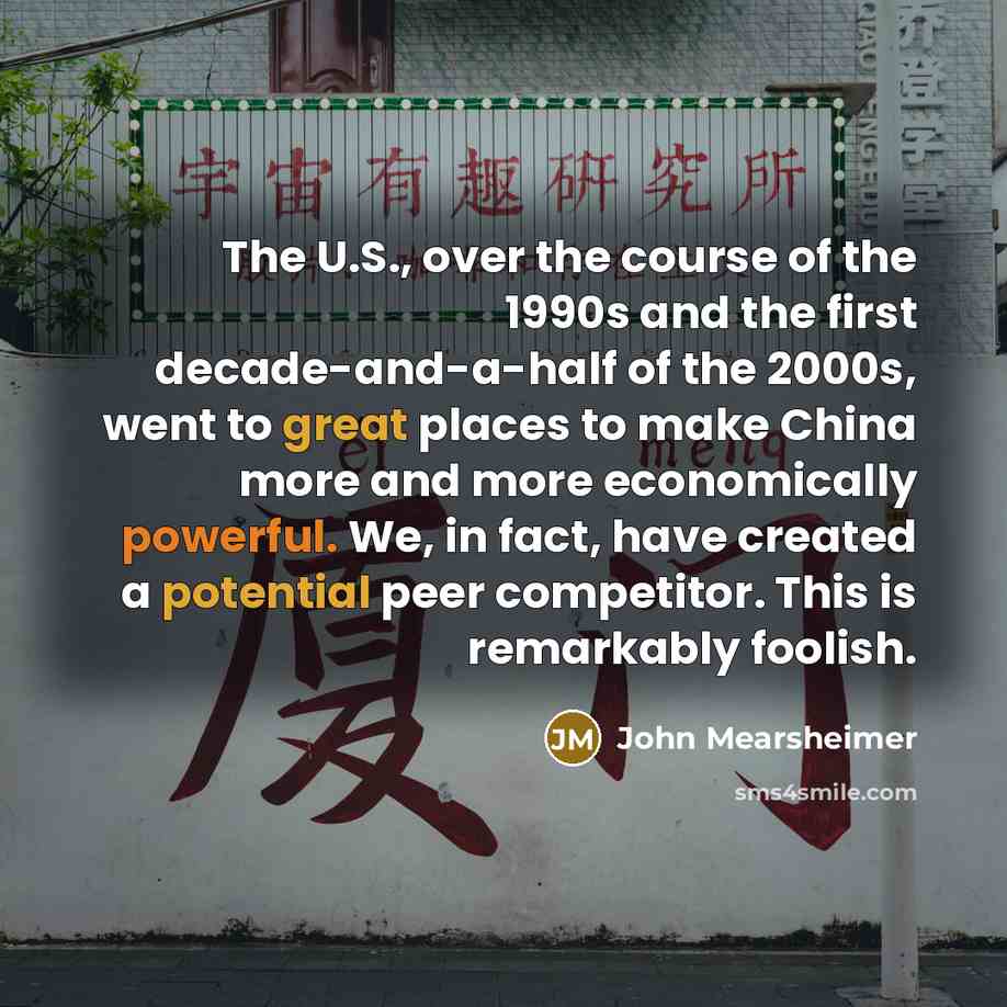“The U.S., over the course of the 1990s and the…” quote by John Mearsheimer