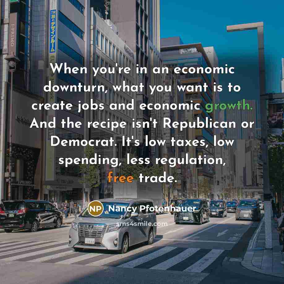 “When you're in an economic downturn, what you want is…” quote by Nancy Pfotenhauer