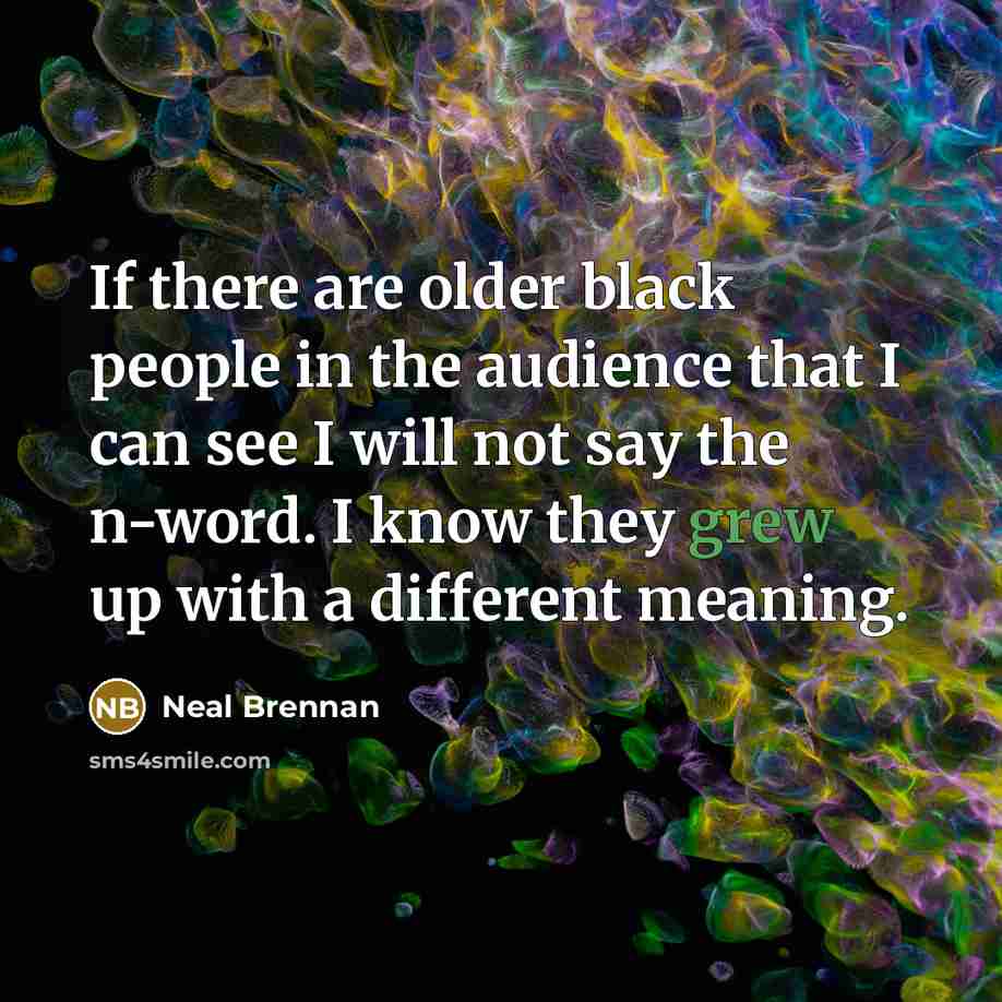 “If there are older black people in the audience that…” quote by Neal Brennan