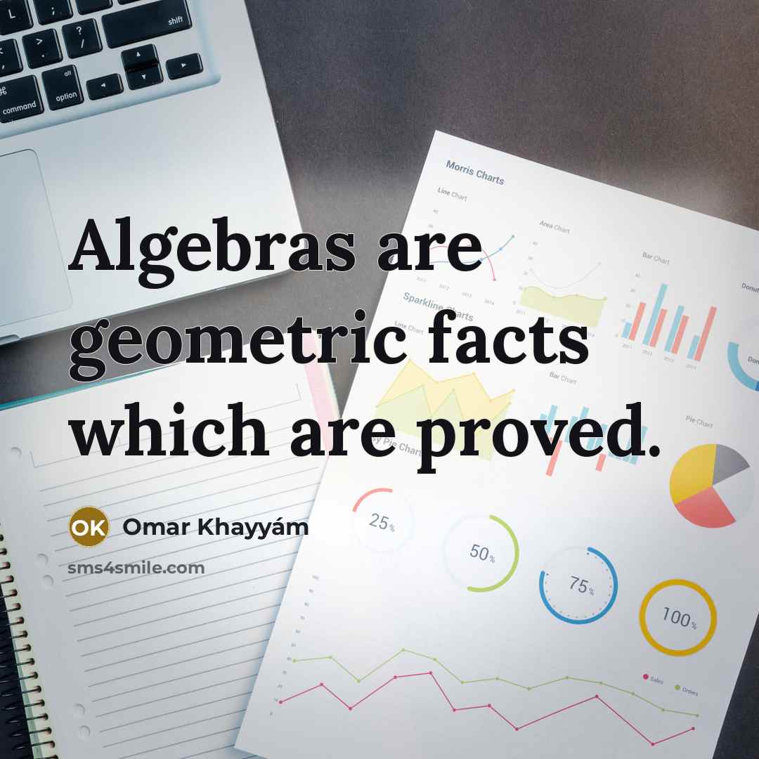 “Algebras are geometric facts which are proved.…” quote by Omar Khayyam