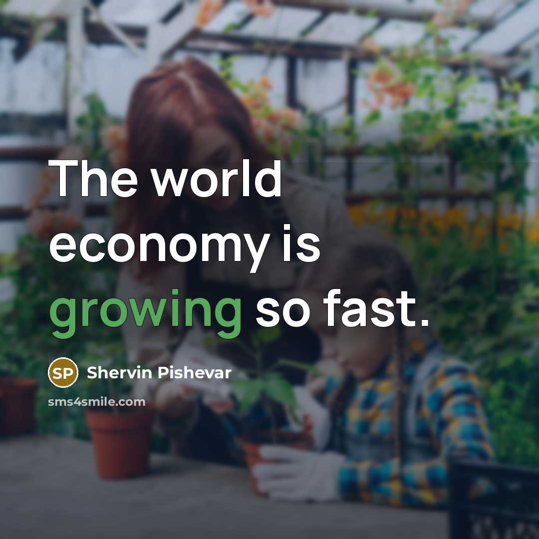 “The world economy is growing so fast.…” quote by Shervin Pishevar