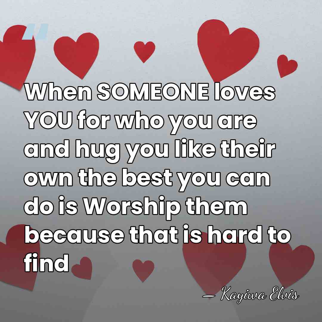 When SOMEONE loves YOU for who you are and hug you like&hellip; - Kayiwa Elvis