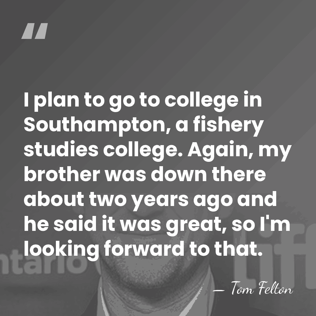 I plan to go to college in Southampton, a fishery studies college.&hellip; - Tom Felton