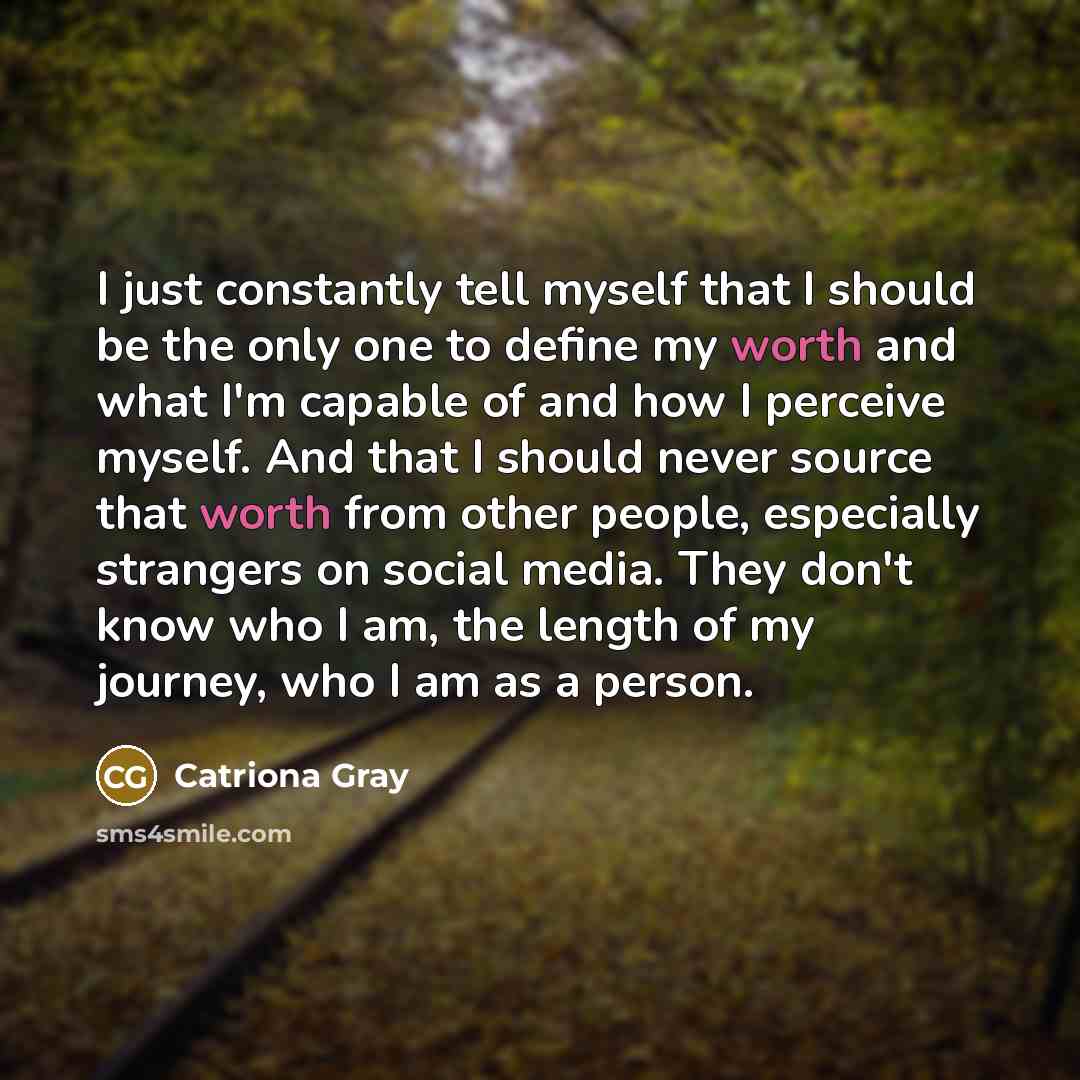 “I just constantly tell myself that I should be the…” quote by Catriona Gray