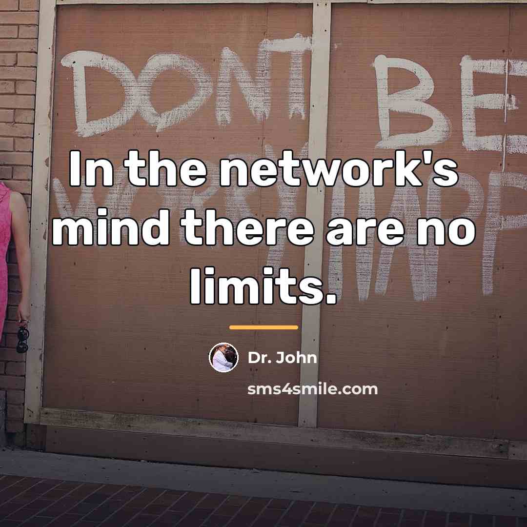 “In the network's mind there are no limits.…” quote by Dr. John