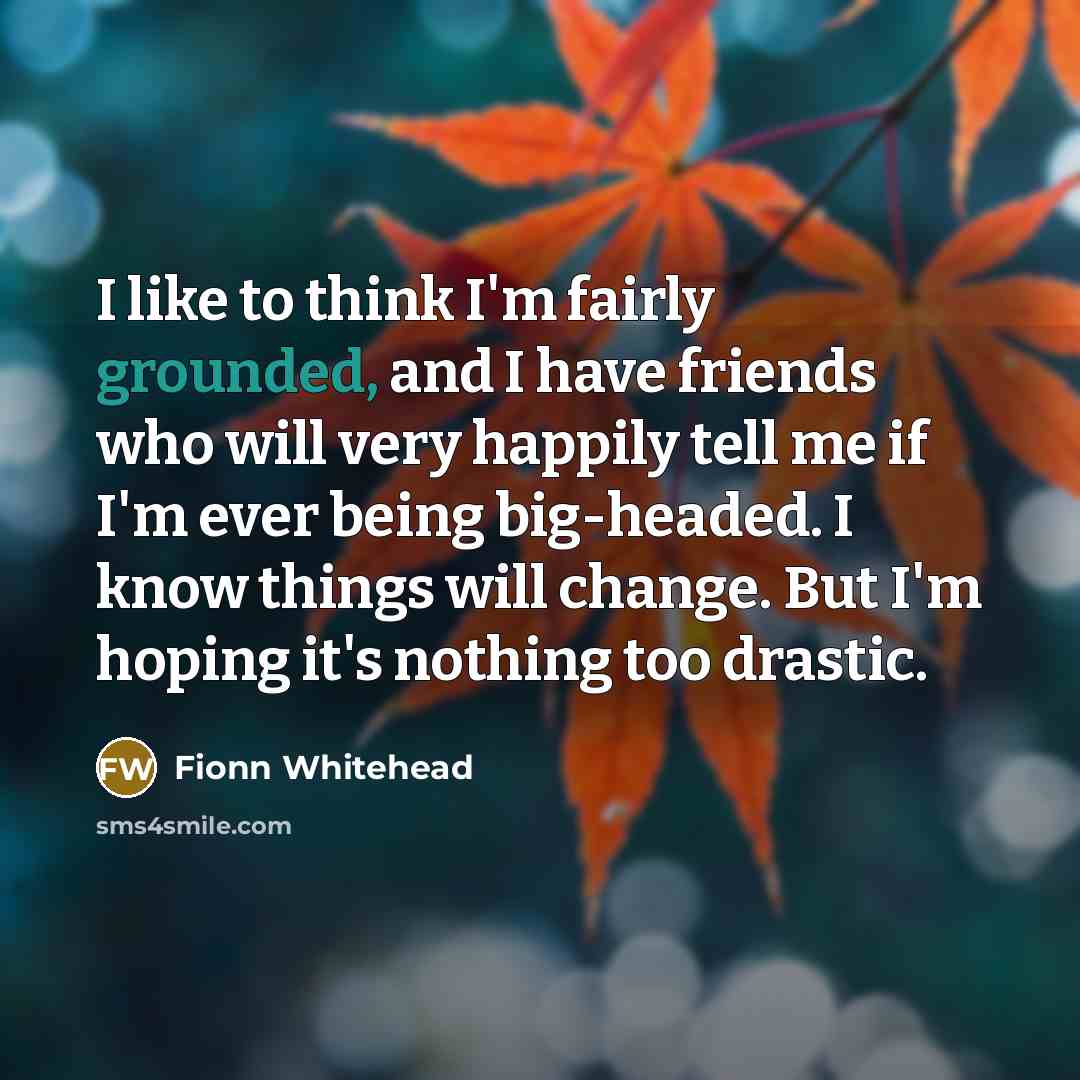 “I like to think I'm fairly grounded, and I have…” quote by Fionn Whitehead