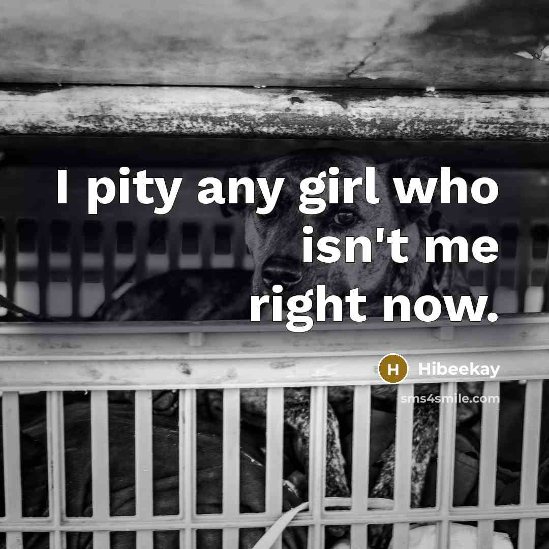 “I pity any girl who isn't me right now.…” quote by Hibeekay