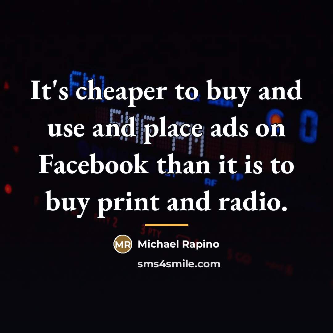 “It's cheaper to buy and use and place ads on…” quote by Michael Rapino