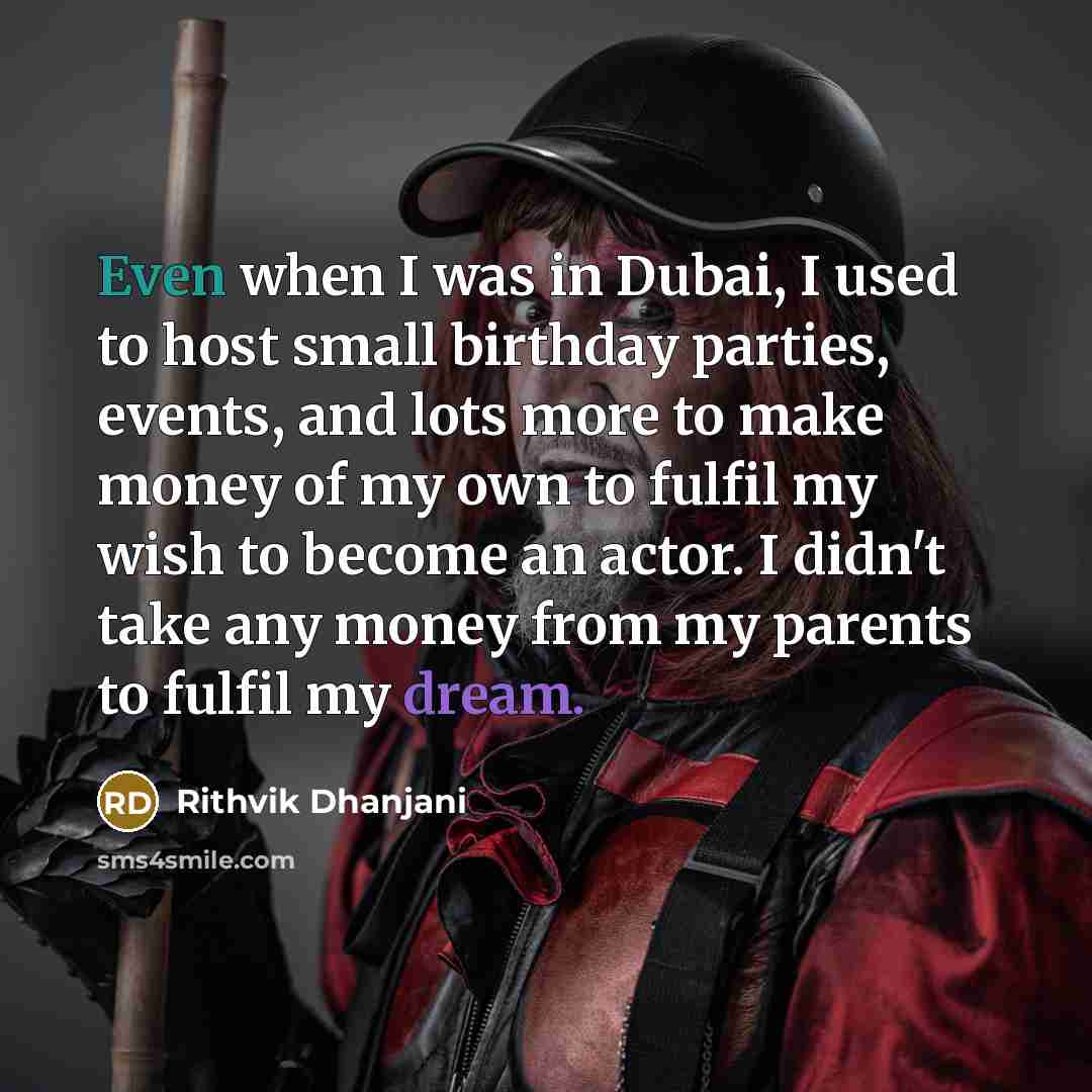 “Even when I was in Dubai, I used to host…” quote by Rithvik Dhanjani