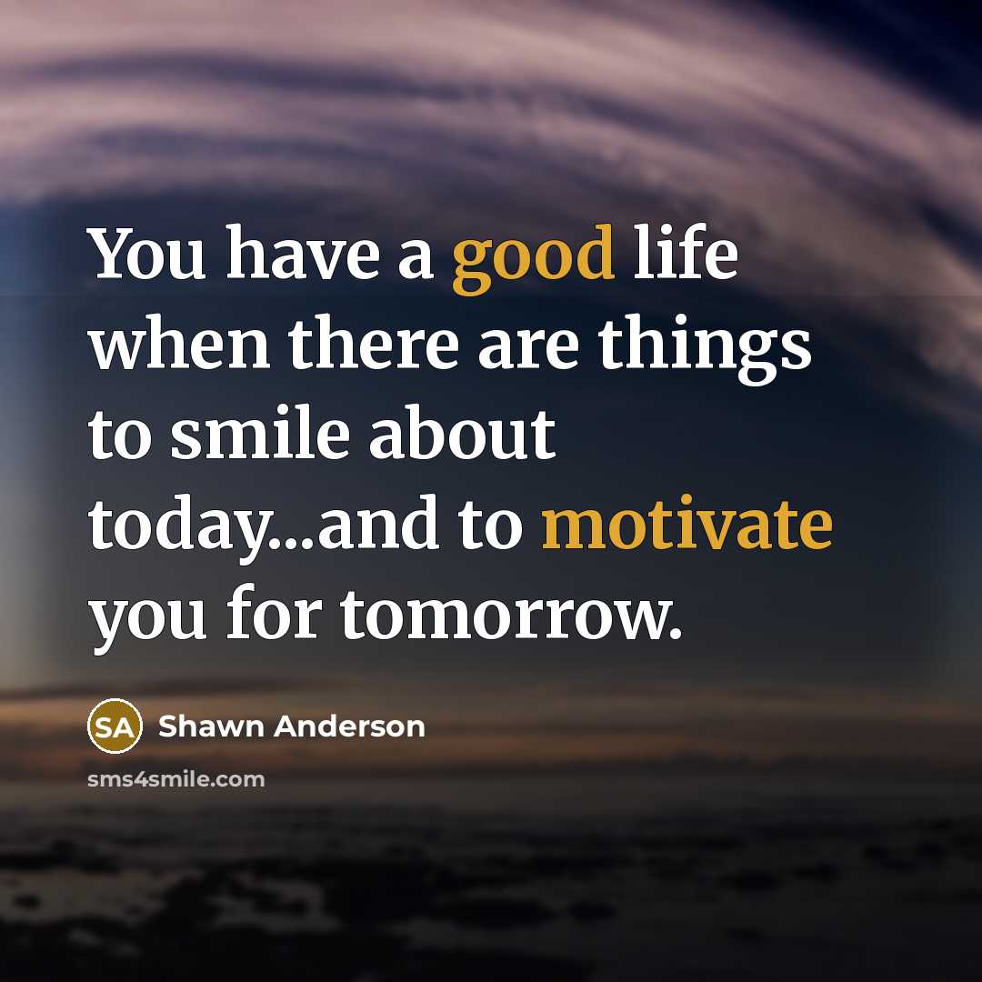 “You have a good life when there are things to…” quote by Shawn Anderson
