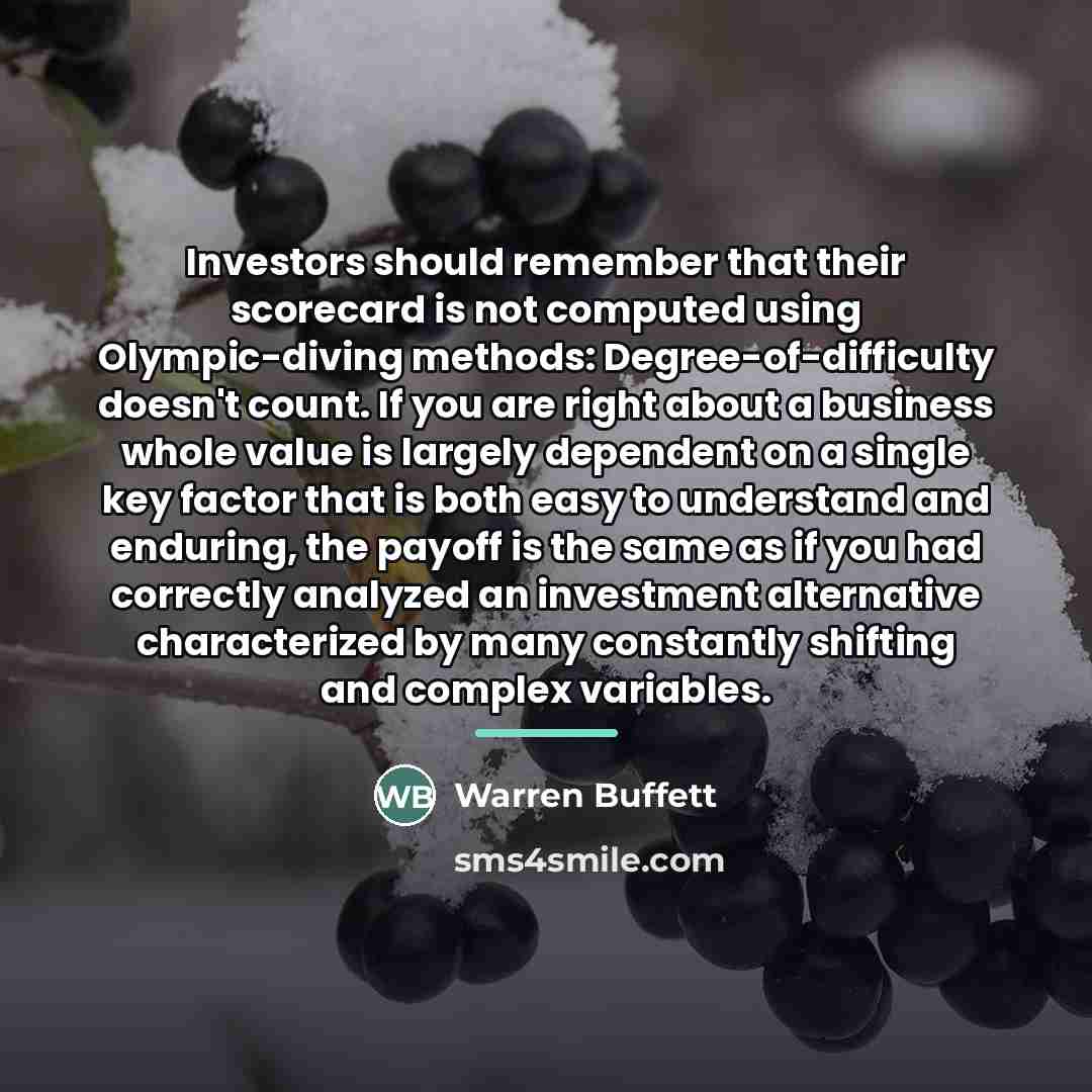 “Investors should remember that their scorecard is not computed using…” quote by Warren Buffett