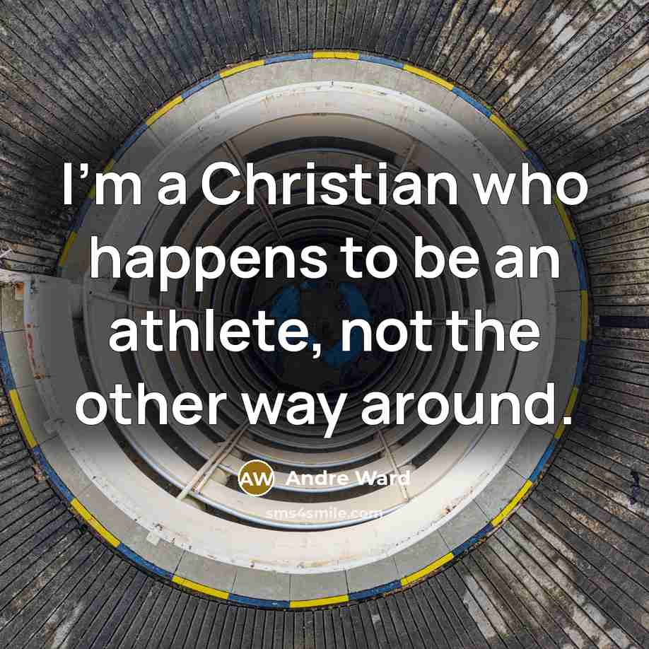 “I'm a Christian who happens to be an athlete, not…” quote by Andre Ward