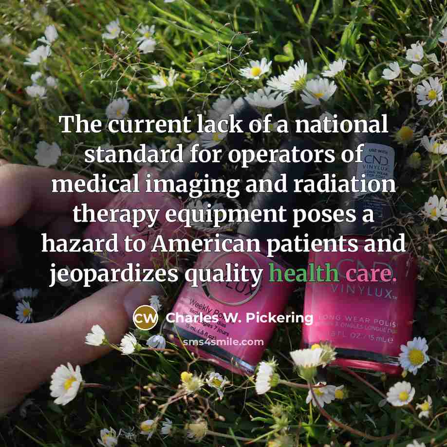 “The current lack of a national standard for operators of…” quote by Charles W. Pickering