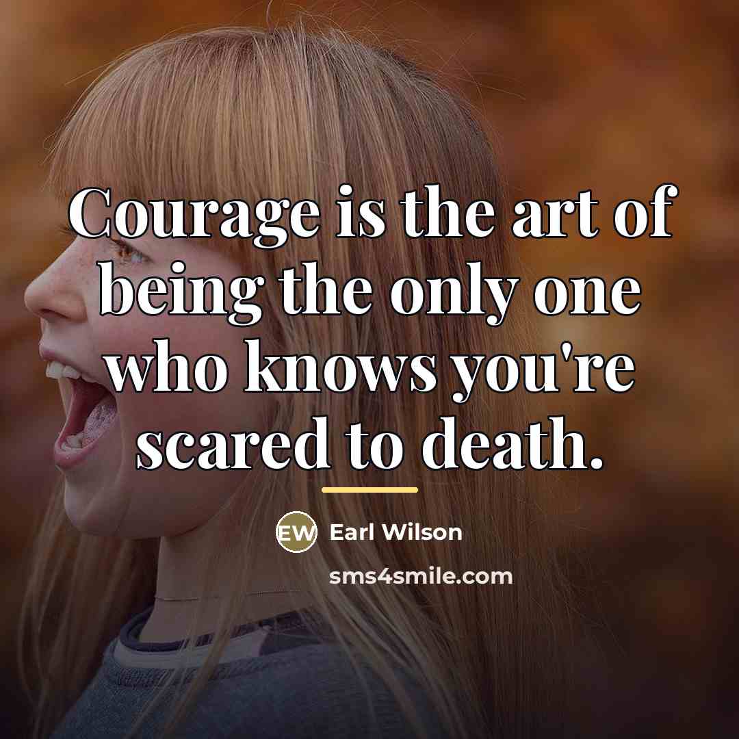 “Courage is the art of being the only one who…” quote by Ian Gardiner
