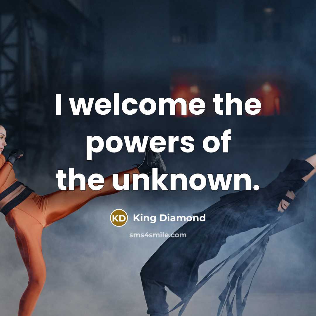 “I welcome the powers of the unknown.…” quote by King Diamond