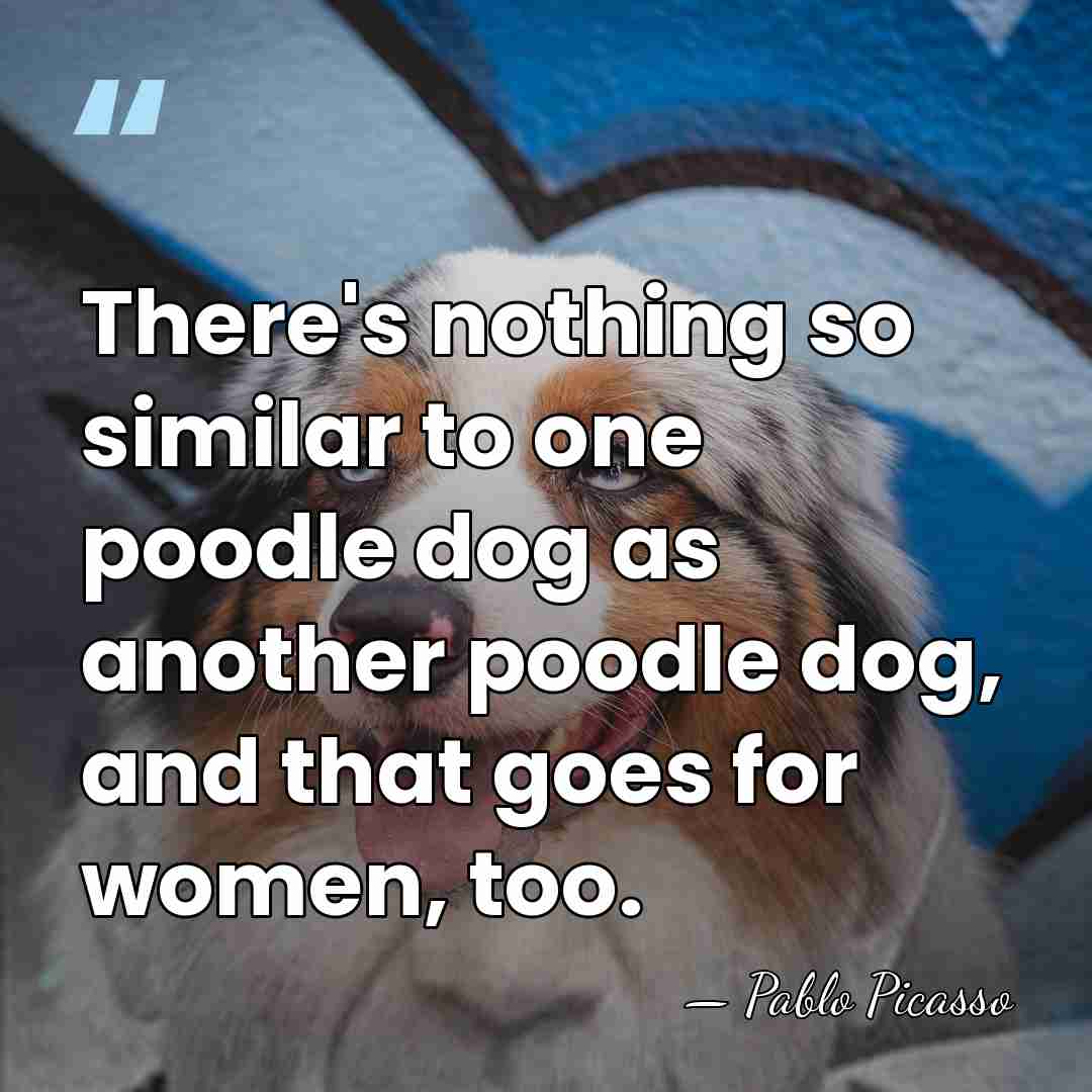 There's nothing so similar to one poodle dog as another poodle dog,&hellip; - Pablo Picasso