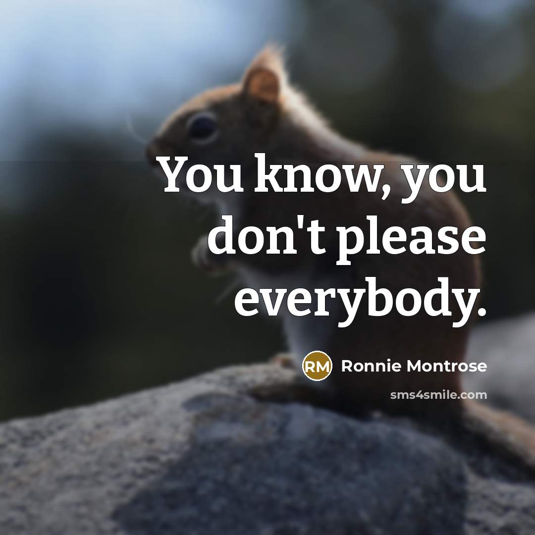 “You know, you don't please everybody.…” quote by Ronnie Montrose