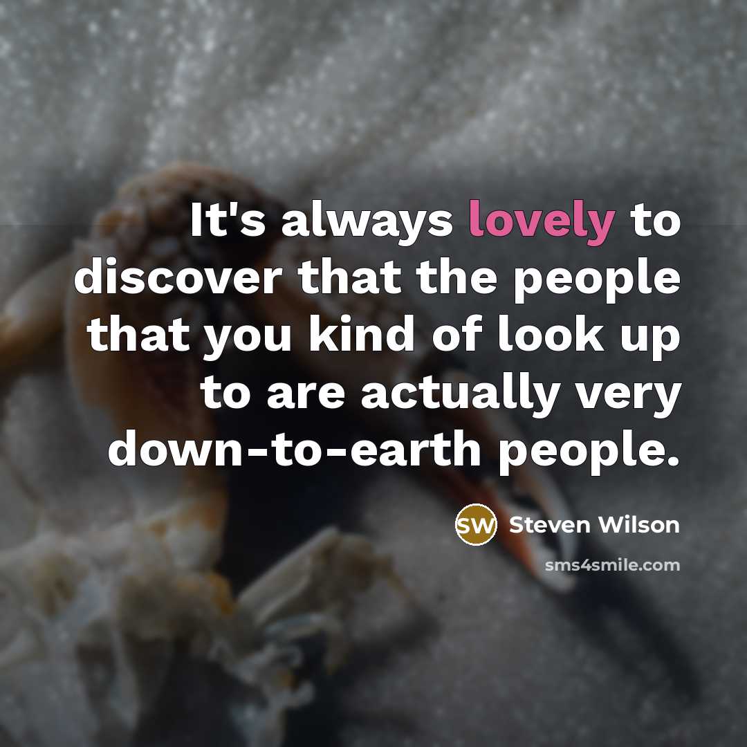 “It's always lovely to discover that the people that you…” quote by Steven Wilson