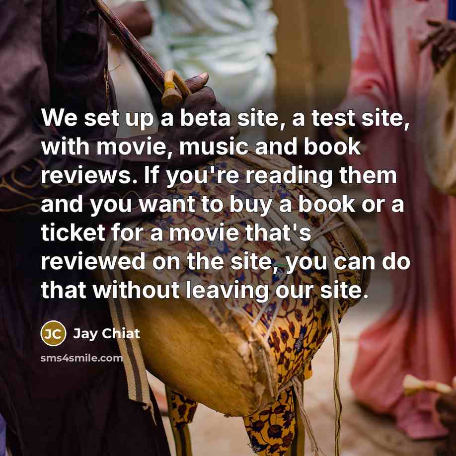 “We set up a beta site, a test site, with…” quote by Jay Chiat