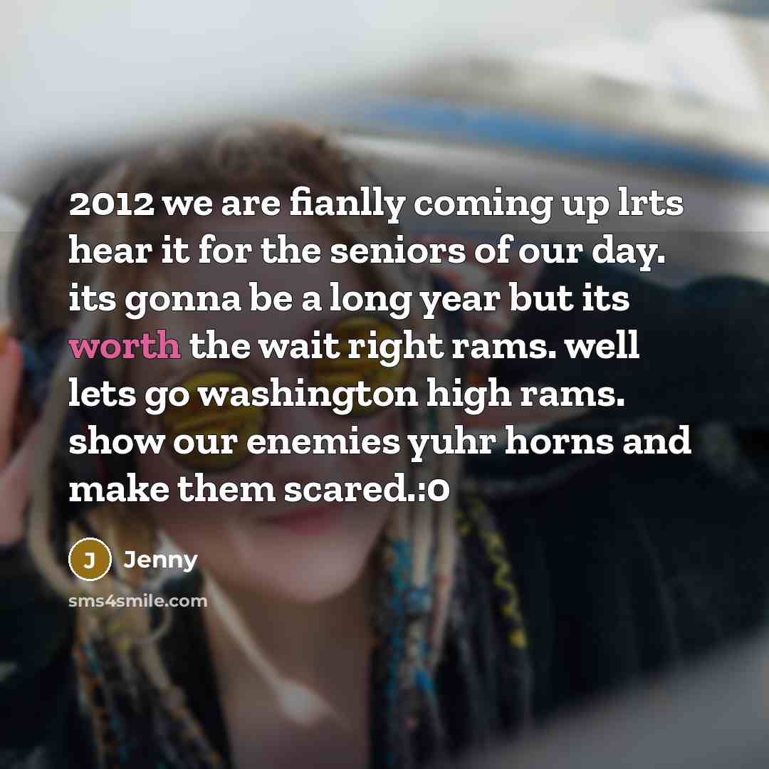 “2012 we are fianlly coming up lrts hear it for…” quote by Jenny