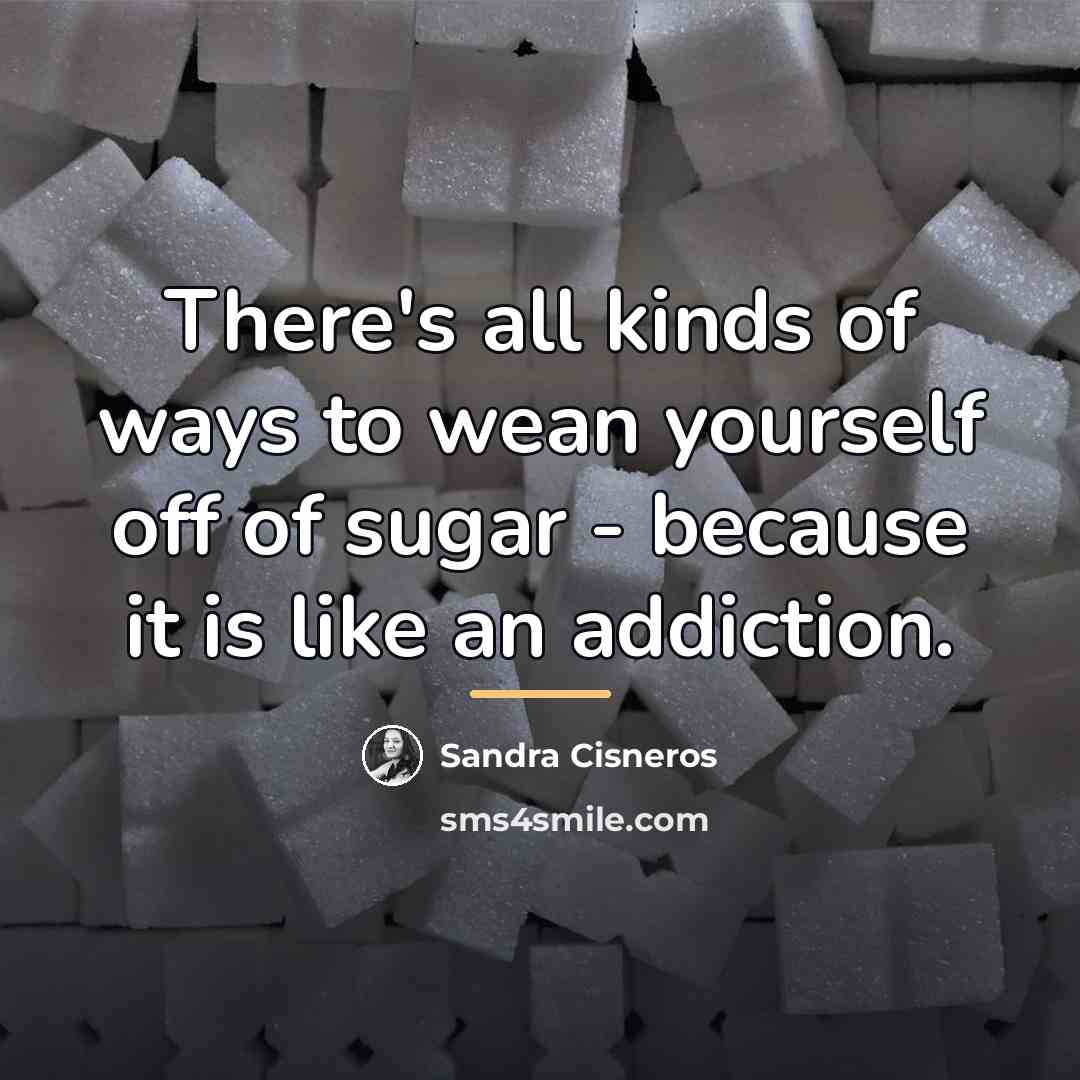 “There's all kinds of ways to wean yourself off of…” quote by Sandra Cisneros
