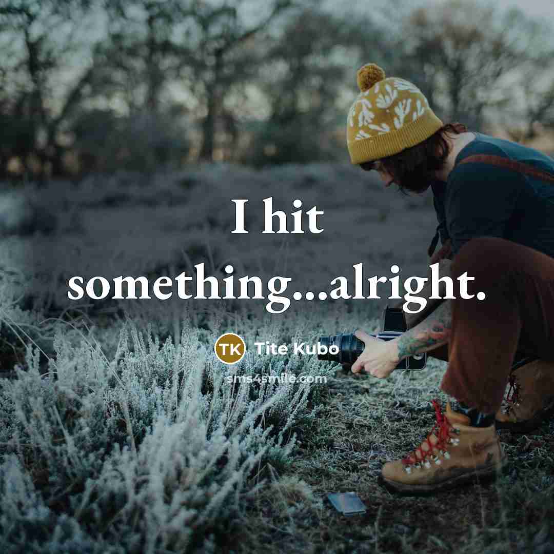 “I hit something...alright.…” quote by Tite Kubo