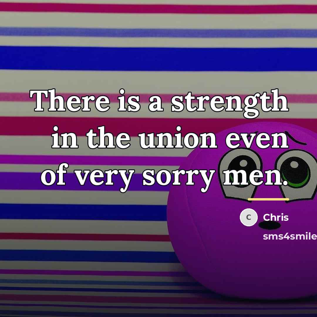 “There is a strength in the union even of very…” quote by Chris