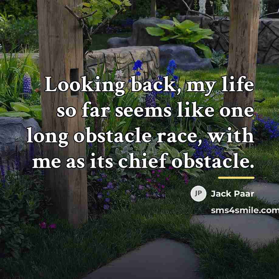 “Looking back, my life so far seems like one long…” quote by Jack Paar