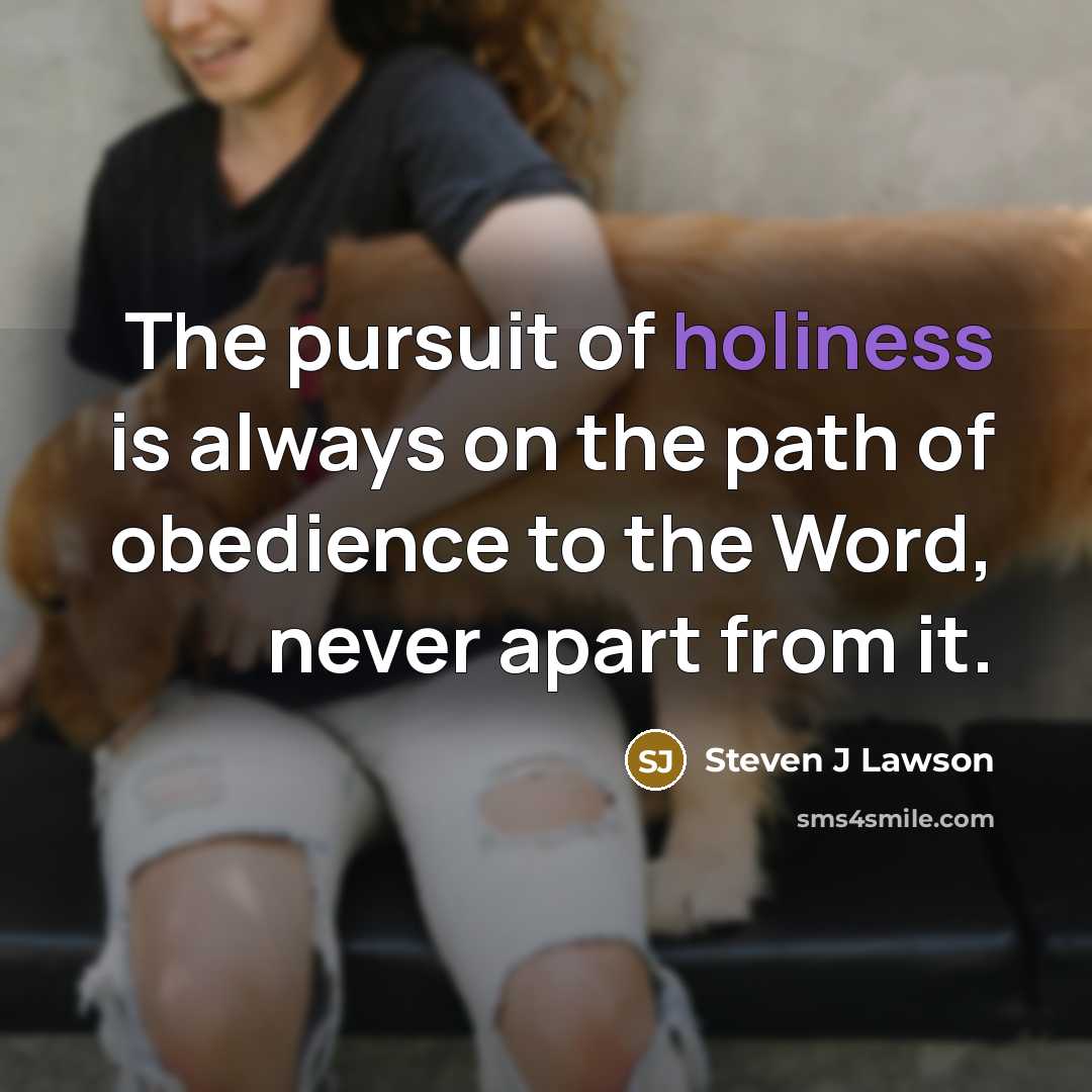 “The pursuit of holiness is always on the path of…” quote by Steven J Lawson