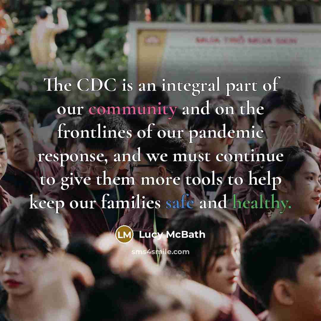 “The CDC is an integral part of our community and…” quote by Lucy McBath