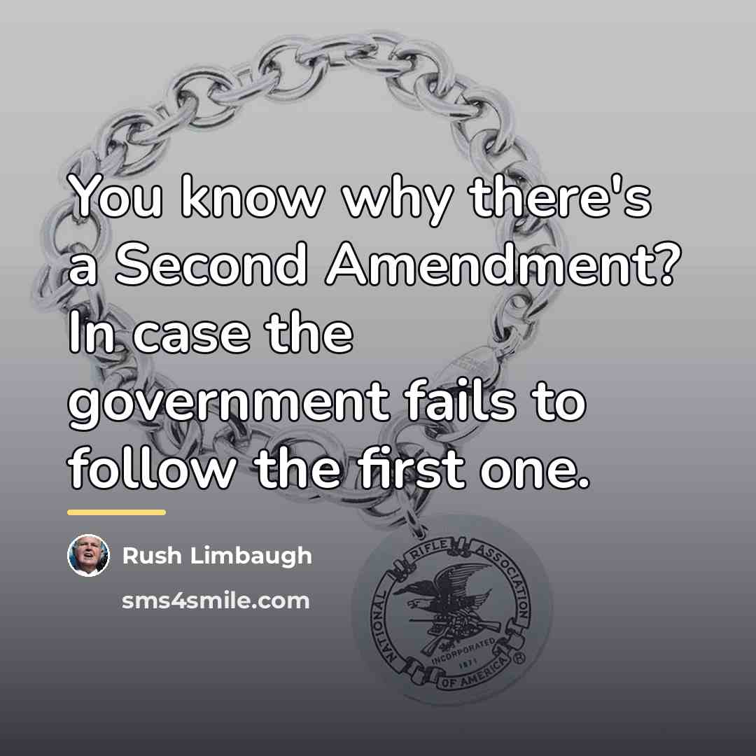 “You know why there's a Second Amendment? In case the…” quote by Rush Limbaugh