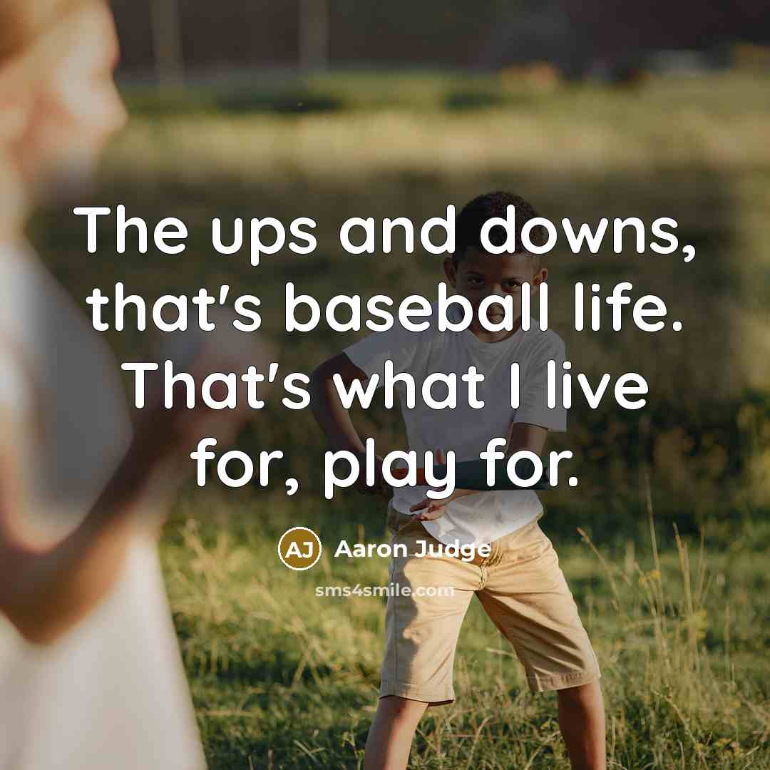 “The ups and downs, that's baseball life. That's what I…” quote by Aaron Judge