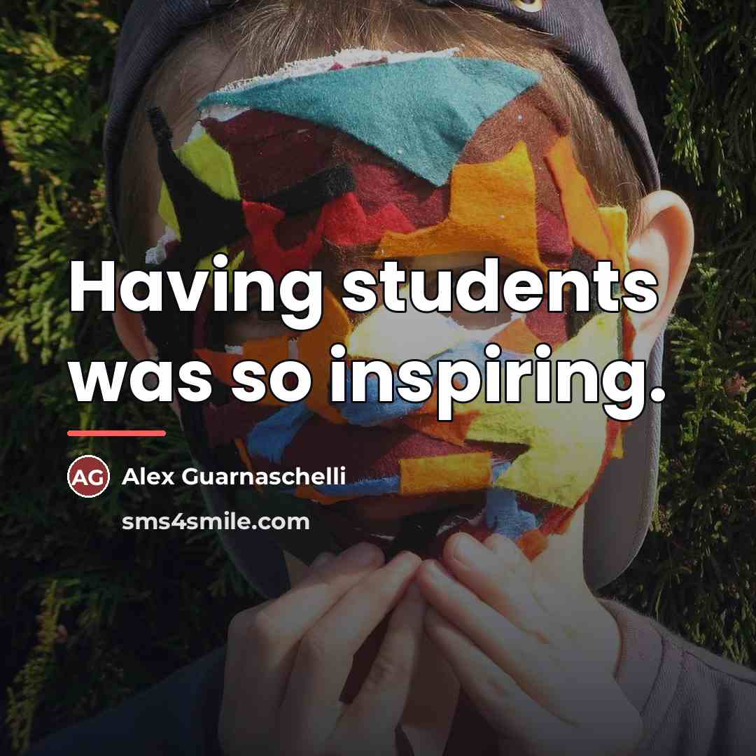 “Having students was so inspiring.…” quote by Alex Guarnaschelli