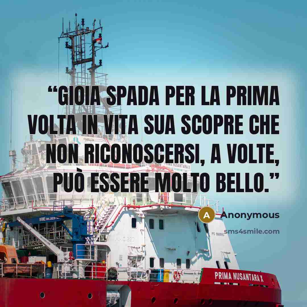 “Gioia Spada per la prima volta in vita sua scopre che non riconoscersi, a volte, può essere molto bello.” quote by Anonymous