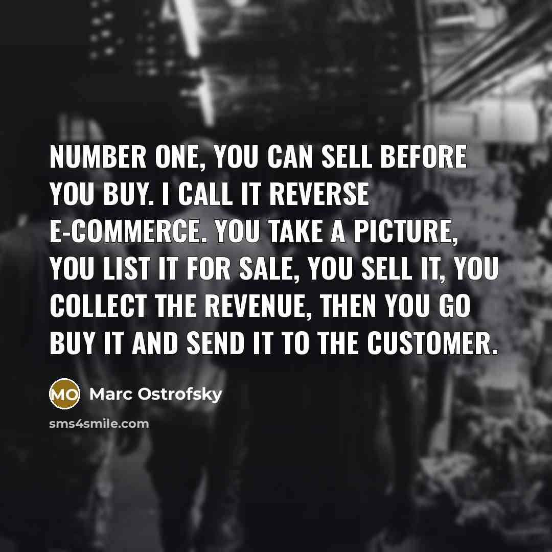 “Number one, you can sell before you buy. I call…” quote by Marc Ostrofsky