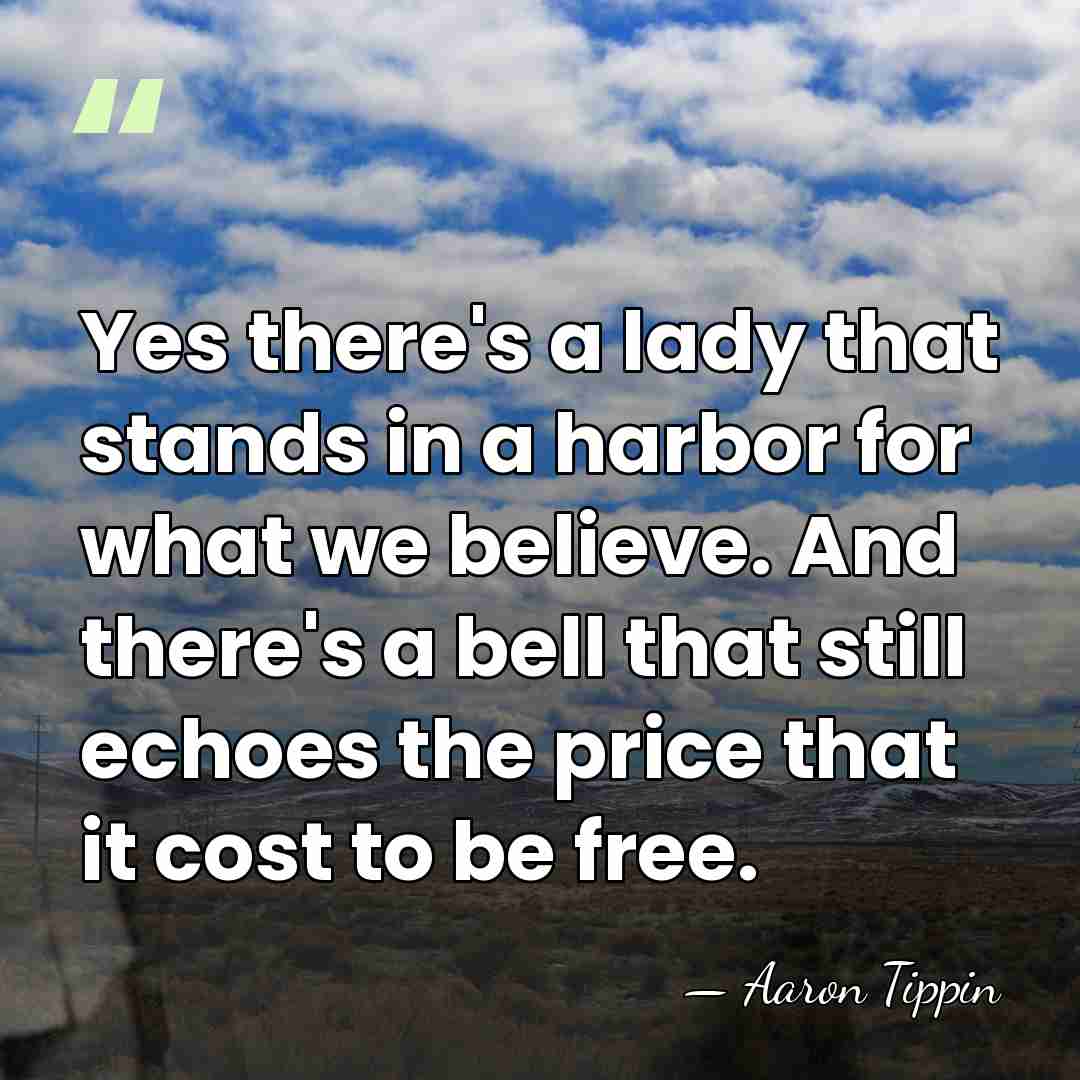 Yes there's a lady that stands in a harbor for what we&hellip; - Aaron Tippin