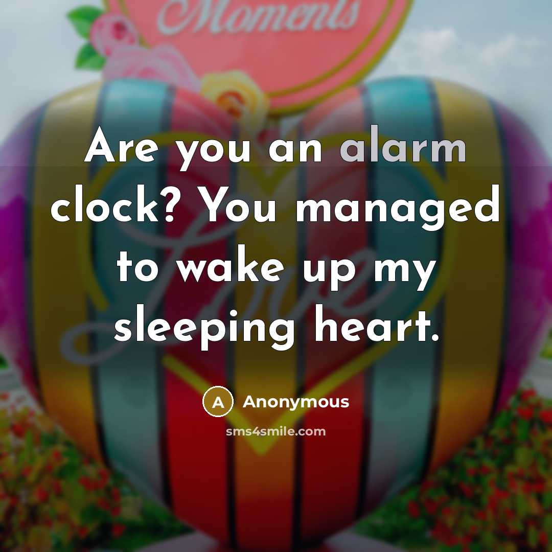 “Are you an alarm clock? You managed to wake up…” quote by Anonymous