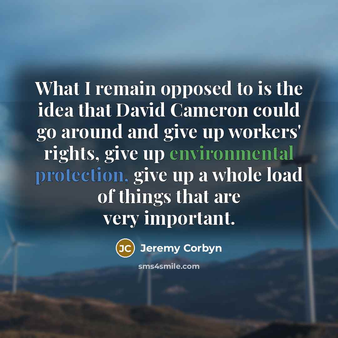 “What I remain opposed to is the idea that David…” quote by Jeremy Corbyn