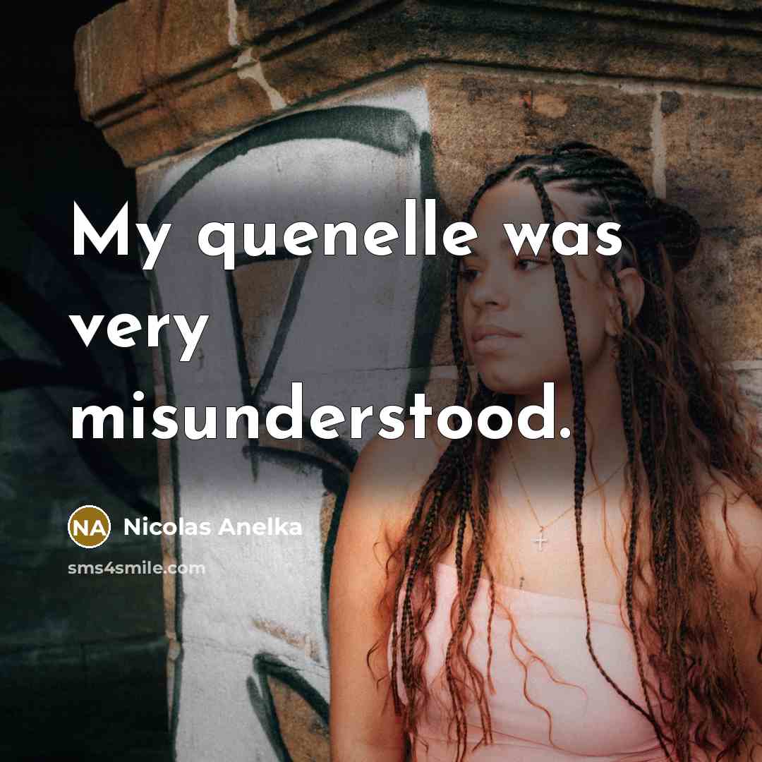 “My quenelle was very misunderstood.…” quote by Nicolas Anelka