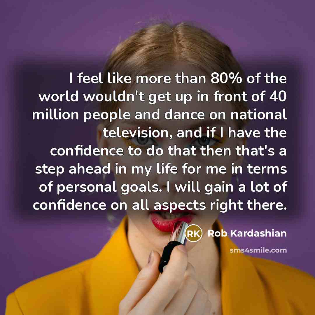 “I feel like more than 80% of the world wouldn't…” quote by Rob Kardashian