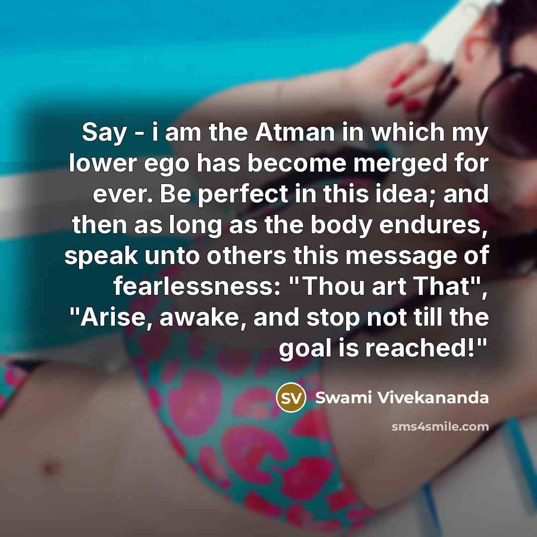 “Say - i am the Atman in which my lower…” quote by Swami Vivekananda