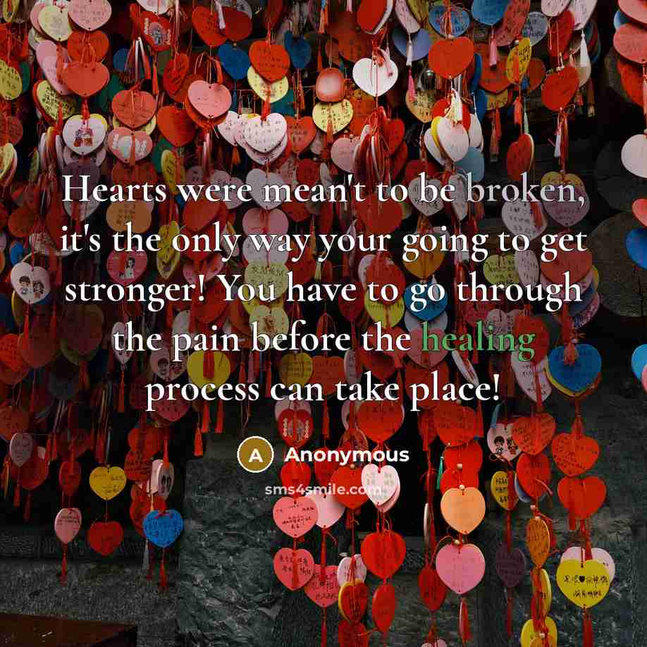 “Hearts were mean't to be broken, it's the only way…” quote by Anonymous