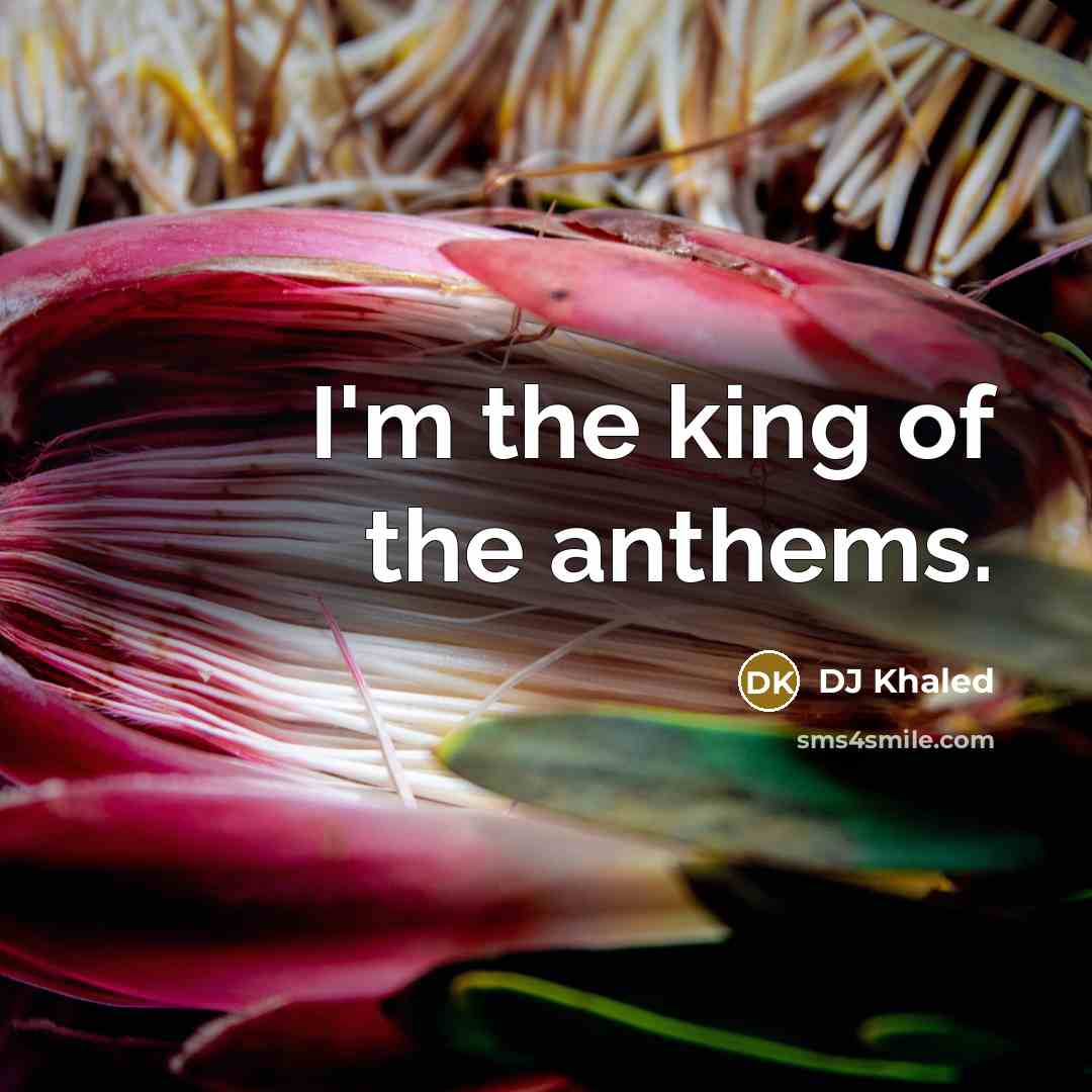 “I'm the king of the anthems.…” quote by DJ Khaled