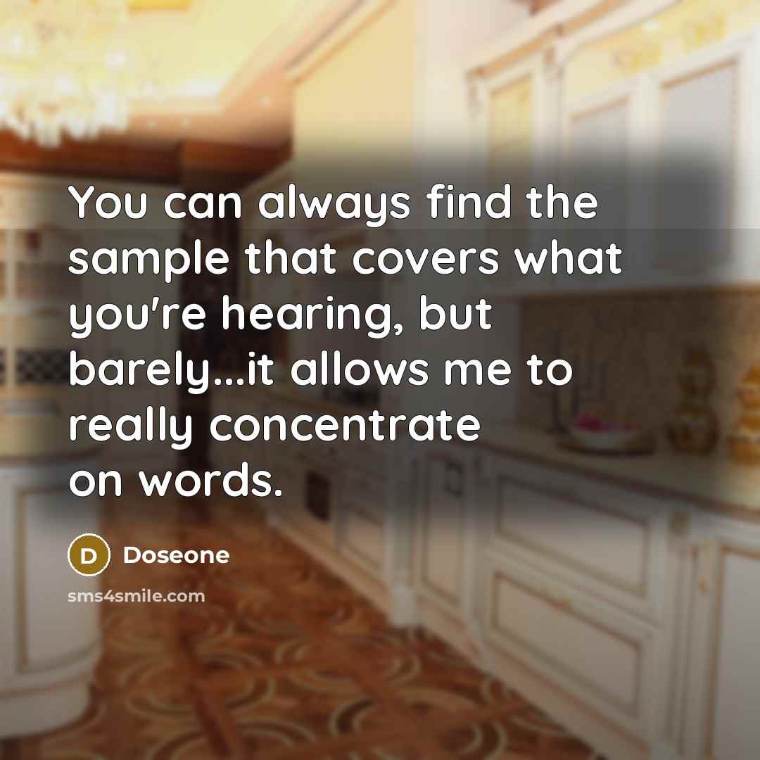 “You can always find the sample that covers what you're…” quote by Doseone