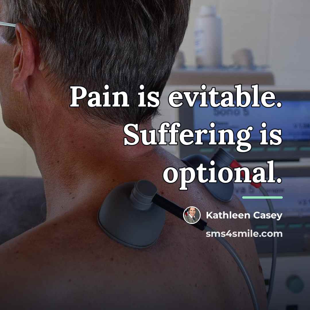 “Pain is evitable. Suffering is optional.…” quote by Anonymous